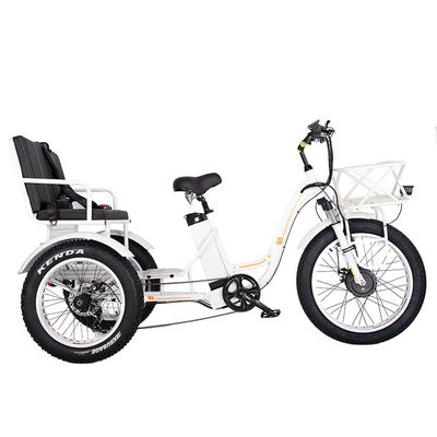 750W voorwielen elektrische riksja trike met 21AH lithiumbatterij en 7 versnellingsbakken