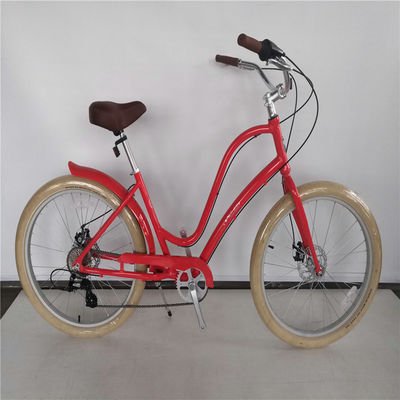 Coaster Brake 26 inch Single Speed Hybrid Unisex Beach Cruiser Bike met 26*2.35 banden