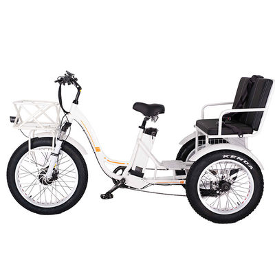 750W voorwielen elektrische riksja trike met 21AH lithiumbatterij en 7 versnellingsbakken