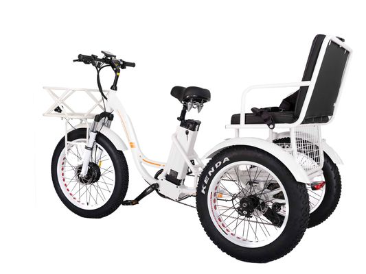750W voorwielen elektrische riksja trike met 21AH lithiumbatterij en 7 versnellingsbakken