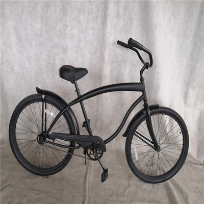 Gewone Pedal Zwart Kleur Single Speed 26 Inch Custom Mens Beach Cruiser Bike voor volwassenen Bruto Gewicht 17kg