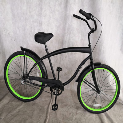 Gewone Pedal Zwart Kleur Single Speed 26 Inch Custom Mens Beach Cruiser Bike voor volwassenen Bruto Gewicht 17kg