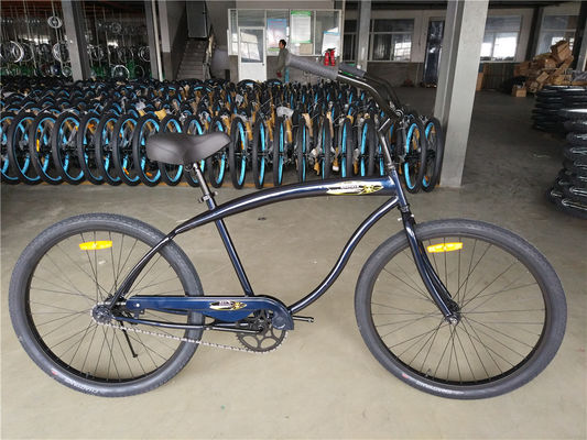 Gewone Pedal Zwart Kleur Single Speed 26 Inch Custom Mens Beach Cruiser Bike voor volwassenen Bruto Gewicht 17kg