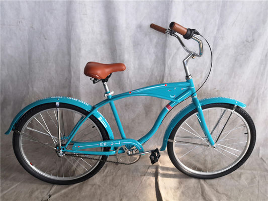 26 inch White Wall Custom Men's Beach Cruiser Bike met logo en plastic pedaal 15KG
