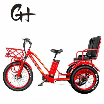 Front Hub Motor 750W 21AH Lithium elektrische driewieler voor 2 personen 24&quot; sneeuwband 40KM/H