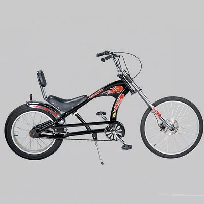 Bruto gewicht 38 kg 24 inch chopper fiets met een snelheid versnellingen en lange frame