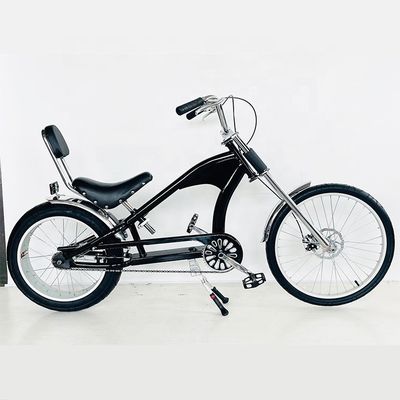 Bruto gewicht 38 kg 24 inch chopper fiets met een snelheid versnellingen en lange frame