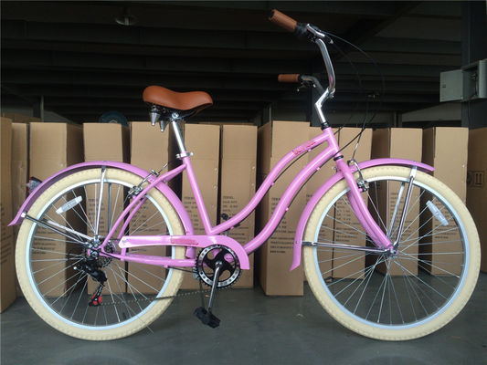 KMC Chain Zwart Kleur Urban Lady Single Speed Vrouwen Beach Cruiser Bike voor ontspannen ritten