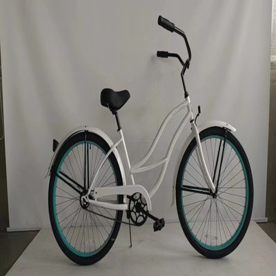 26 inch witte kleur single speed vrouwen vintage beach cruiser fiets voor casual riding