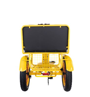 Elektrische rickshaw 750W Front BaFang Motor 21AH Lithiumbatterij 60KM USA Volwassen 24&quot; Fat Snow Big band Passagiersstoel