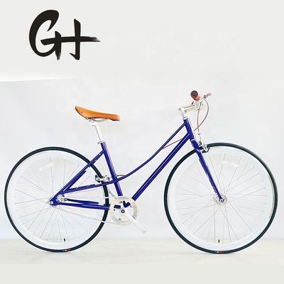 700C Lady Women Gril CE USA Op maat gemaakte Single Speed Step Through City Bike met vaste versnelling