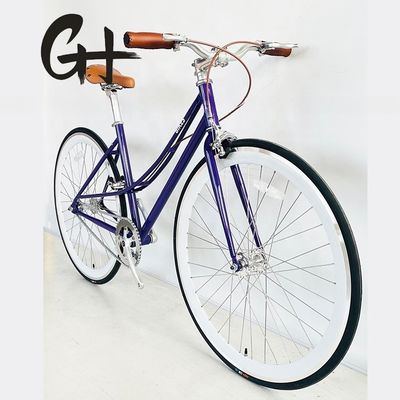 700C Lady Women Gril CE USA Op maat gemaakte Single Speed Step Through City Bike met vaste versnelling