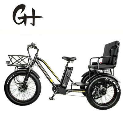24&quot; 48V voorwiel 750W 45KM/H Max Loading 300KG 21AH Lithiumbatterie Elektrische driewielers