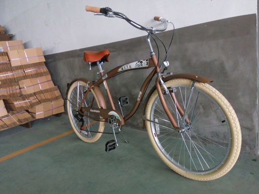 26&quot; SHIMANO 7 snelheden Groen CE OEM 2.125 Kleurband USA markt Volwassenen Mannen strandcruiser Fiets