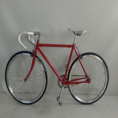 58cm Fixie Bikes met rode kleur Thickslick 700c band en staal vork 4130 Chrome Frame