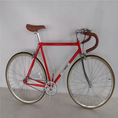 58cm Fixie Bikes met rode kleur Thickslick 700c band en staal vork 4130 Chrome Frame