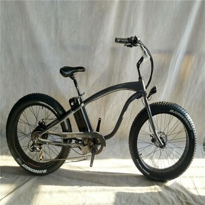 26*4.0 inch Fat Tire Elektrische Beach Cruiser Fiets Aangedreven door 17 Ah Lithium Battery