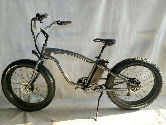 26*4.0 inch Fat Tire Elektrische Beach Cruiser Fiets Aangedreven door 17 Ah Lithium Battery