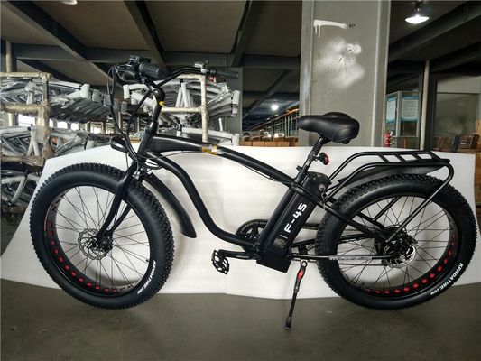 26*4.0 inch Fat Tire Elektrische Beach Cruiser Fiets Aangedreven door 17 Ah Lithium Battery
