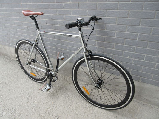 Retro Vintage 700C Single Speed Chrome Racing Cycle met KMC keten en Lasco Crank Set