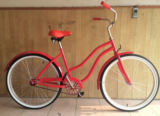 26&quot; Single Speed Coaster Lady Beach Cruiser Bike Aluminium Alloy Frame OEM Logo voor Lady