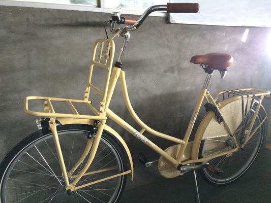 28 inch Old Man City Bike Classic Dutch Bike met Lugged Steel Frame en Double V Brake