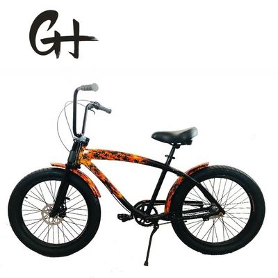 USA Mensen 24&quot; 3.0 Fat Tire Aluminium Frame Beach Cruiser Bike met schijfrem