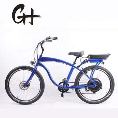 High Speed 26&quot; Electric Beach Cruiser Bike met 1000W motor en 48V 14Ah Lithiumbatterie