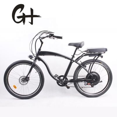 High Speed 26&quot; Electric Beach Cruiser Bike met 1000W motor en 48V 14Ah Lithiumbatterie