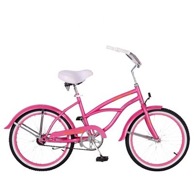 20&quot; Single Speed Coaster Brake Roze Amerikaans OEM Logo Mini Kid Klein Frame CE Meisje Beach Cruiser Fiets