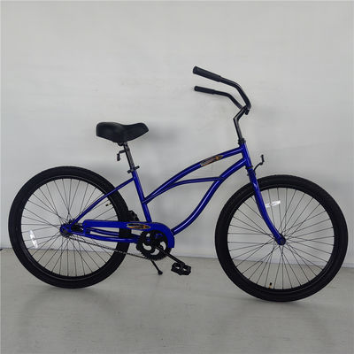 2024 Model 26&quot; Single Gear Foot Brake Anti Rust Vrouwen Beach Cruiser Bike Steel Fork