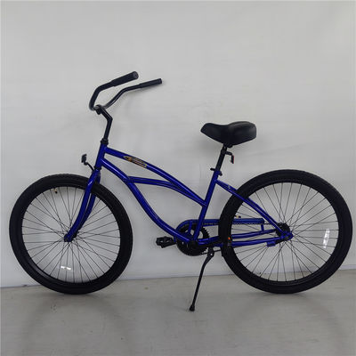 2024 Model 26&quot; Single Gear Foot Brake Anti Rust Vrouwen Beach Cruiser Bike Steel Fork