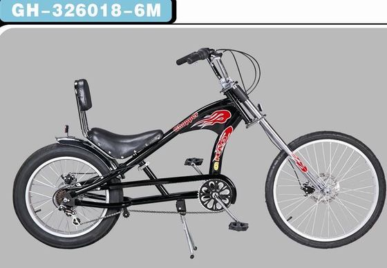 20'-24' Chopper Bike in geheel zwart met aluminium legering vork materiaal en vetband