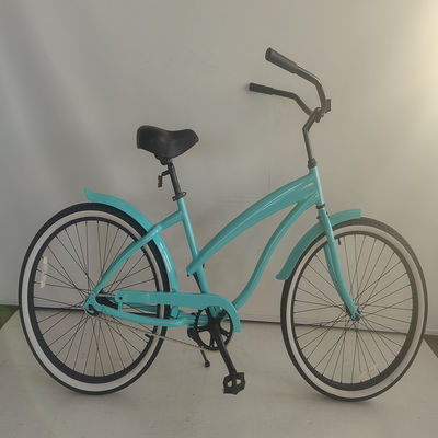 26&quot; Aluminium frame Single Gear Hybrid Beach Cruiser Bike 2024 Niet-achterafdempende