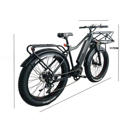 26&quot; 4.0 Big Snow Fat Tire Elektrische fiets met schijfrem en 1000W 48V 17AH achterste BaFang motor