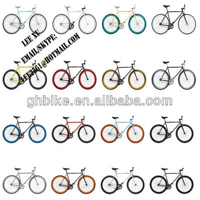 Vorkmateriaal Staal 700C Hi-Ten Frame OEM CE Single Speed Flip-Flop Hub Fixed Gear Bike