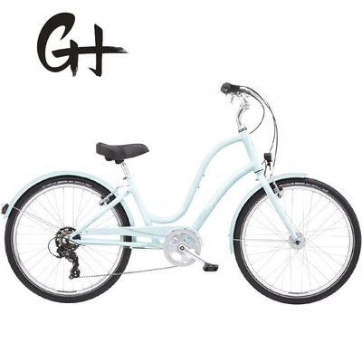 120 kg laadvermogen 29&quot; 3.0 band 7 snelheid aluminium stap door Lady Beach Cruiser fiets