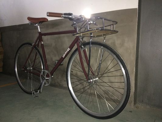 Klemrem 700C OEM Kleur Logo CE Voorste rek Klassieke Sturmey Archer Inner 3S Vintage Mensen City Bike