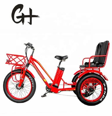 Bafang 750W motor elektrische driewieler met vetband E Drie wielen en passagiersstoel