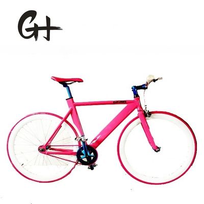 ODM Logo OEM Kleur 700C Single Speed Track Bike met lichtgewicht aluminium frame en vork