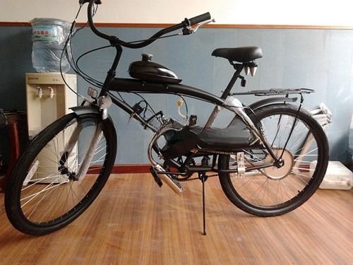 Made Moto Bike 50cc 60cc 80cc Gasmotor Fiets met V-rem en plastic pedaal