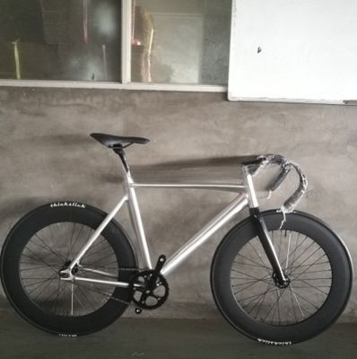 700C CE OEM 7005 Aluminium legering vaste versnelling Single Speed Volwassen 80MM Rim Carbon Fork Track Bike