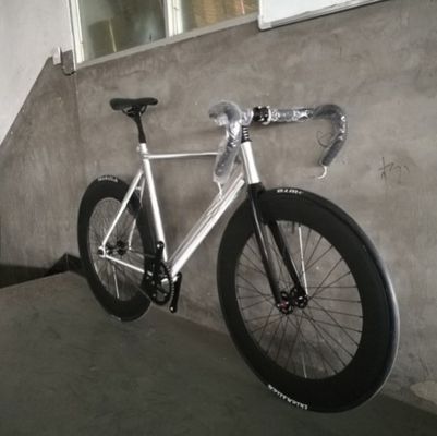 700C CE OEM 7005 Aluminium legering vaste versnelling Single Speed Volwassen 80MM Rim Carbon Fork Track Bike