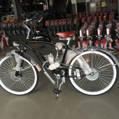 26 inch cruiser fiets benzinemotor fiets motor met 2-takt 50cc verplaatsing