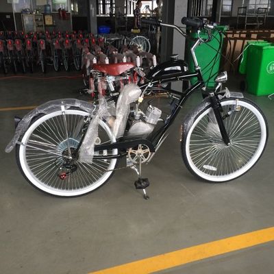 26 inch cruiser fiets benzinemotor fiets motor met 2-takt 50cc verplaatsing