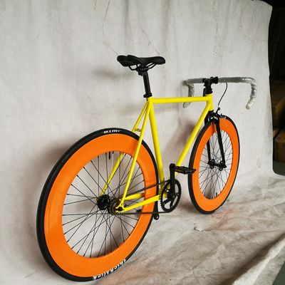 CE goedgekeurde 700C 80MM grote velg kleurrijke single speed vaste versnellingsfiets met 1,6m legering stam