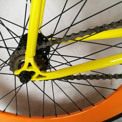 CE goedgekeurde 700C 80MM grote velg kleurrijke single speed vaste versnellingsfiets met 1,6m legering stam
