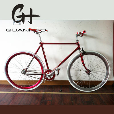 700C gesjouwd 4310 CR-MO stalen frame vork, vintage single speed racefiets met vaste versnelling