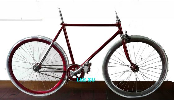 700C gesjouwd 4310 CR-MO stalen frame vork, vintage single speed racefiets met vaste versnelling