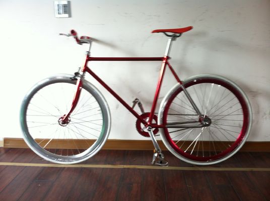 700C gesjouwd 4310 CR-MO stalen frame vork, vintage single speed racefiets met vaste versnelling